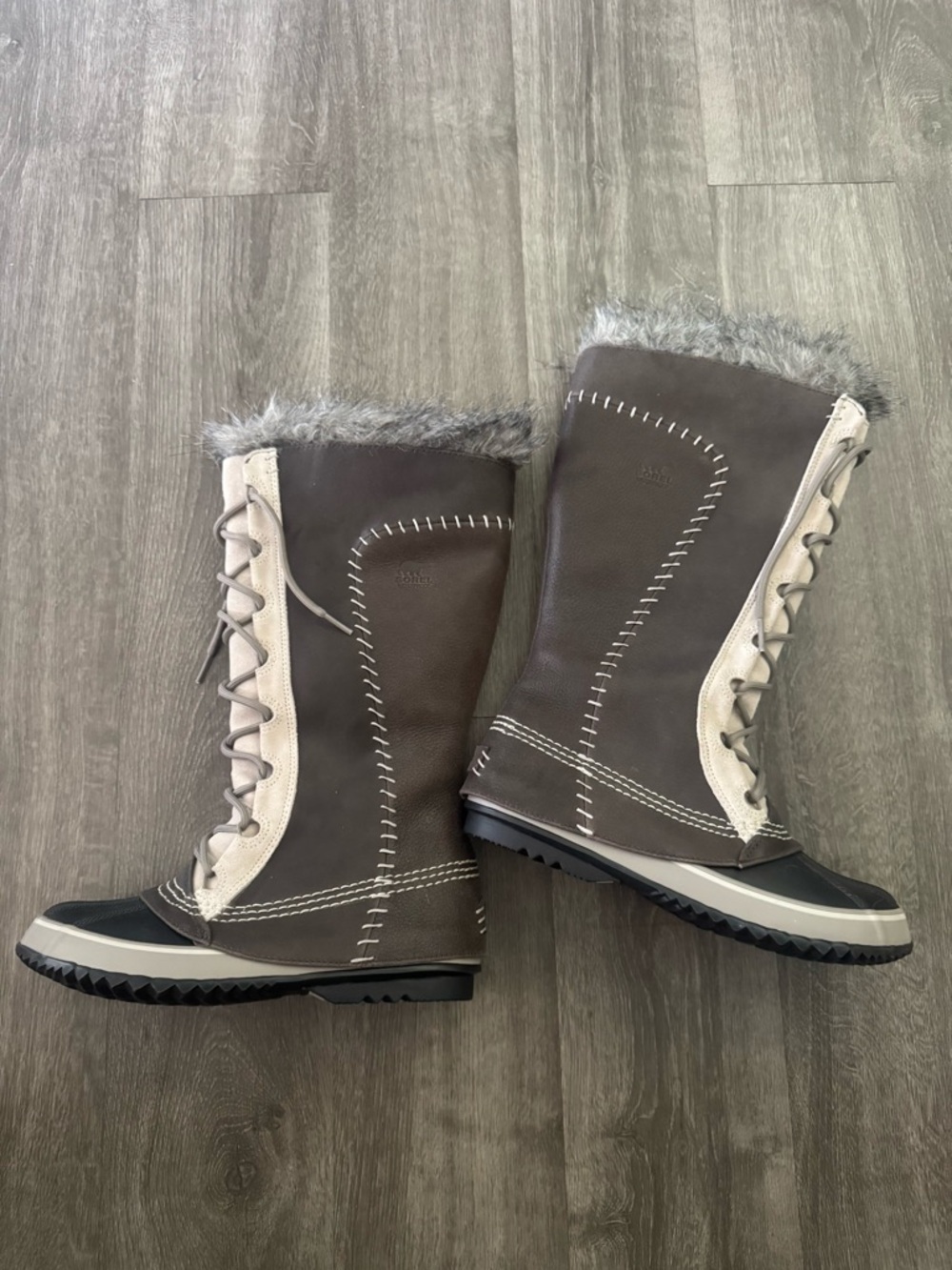 SOREL Cate the Great Waterproof Boot in Tusk / Stone - Picture 3 of 8